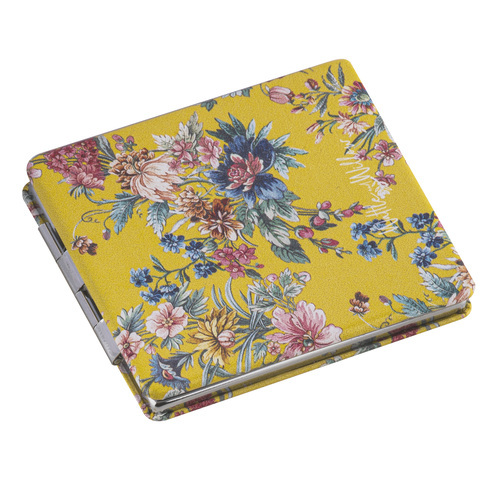 Botanical Blooms Yellow Compact Mirror