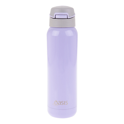 Stainless Steel Double Wall Insulated Sports Bottle with Straw - Lilac
