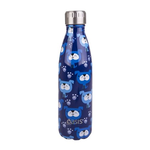 500ml Stainless Steel Double Wall Insulated Blue Heeler Drink Bottle