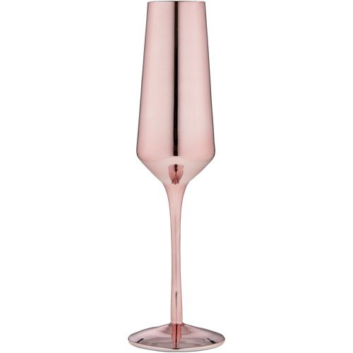 Aurora Set of 2 Rose 225ml Champagne Glasses
