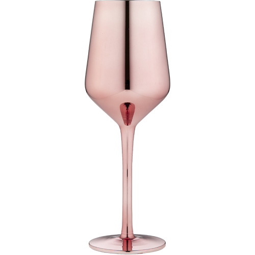 Aurora Set of 2 Rose 400ml Wine Glasses