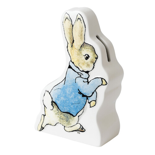 Beatrix Potter Ceramic Peter Rabbit Running Money Bank