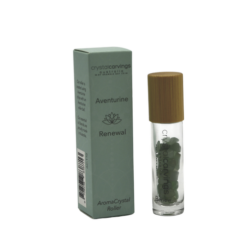 Crystal Carvings Renewal/Aventurine AromaCrystal Roller