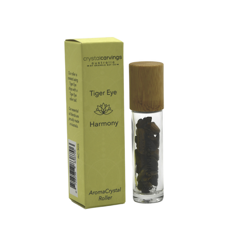 Crystal Carvings Harmony/Tiger Eye AromaCrystal Roller