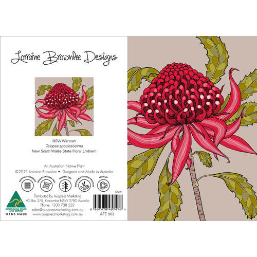 Waratah New South Wales State Floral Emblem Greeting Card