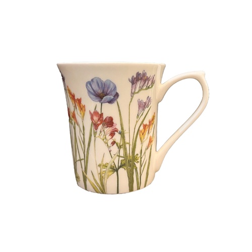 Queens By Churchill 2AT Aquarelle Freesia 200ml/7oz Royale Fine Bone China Mug
