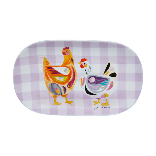 Pete Cromer Barn Friends Porcelain Chook Oblong Platter