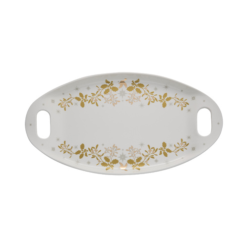 Maxwell & Williams White Christmas Handled Oval Platter