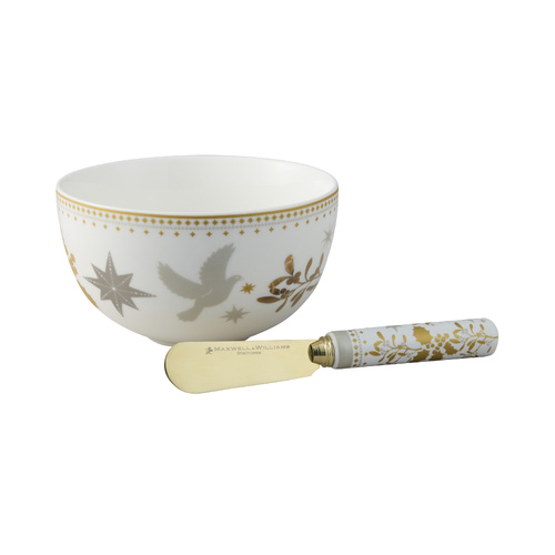 Maxwell & Williams White Christmas Dip & Spreader Set