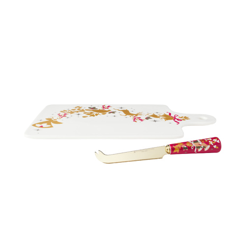 Maxwell & Williams White Christmas 2026 Cheese Paddle & Knife Set
