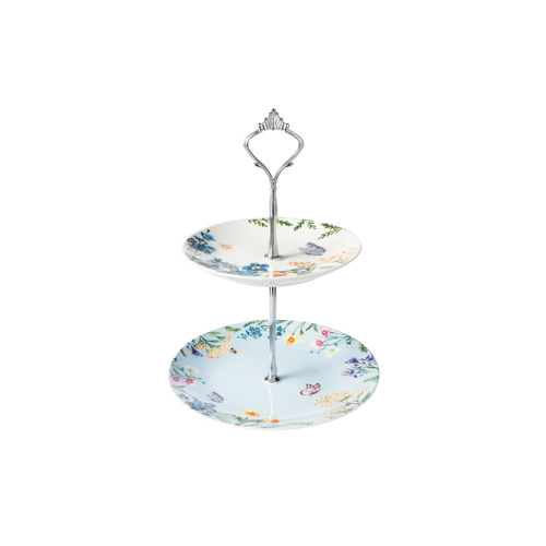 Maxwell & Williams Fluttering Meadow Collection 2 Tier Cake Stand