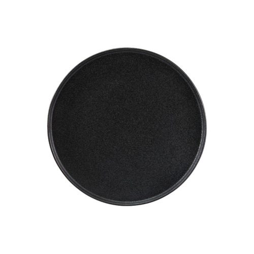 Caviar Black 28cm Porcelain High Rim Plate