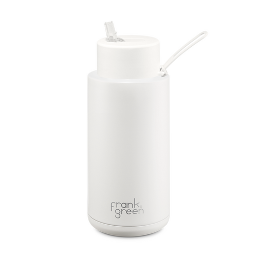 1000ml (34oz) Cloud Stainless Steel Ceramic Reusable Bottle with Straw Lid
