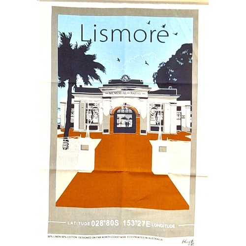Lismore Memorial Baths Linen/Cotton Tea Towel