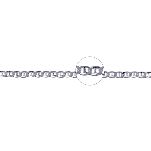 Sterling Silver 3.1mm Wide 45cm Bevelled Edge Anchor Link Chain