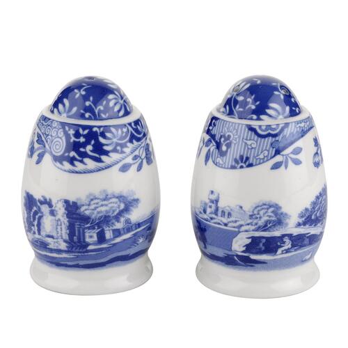 Spode Blue Italian Pair of Salt & Pepper Shakers