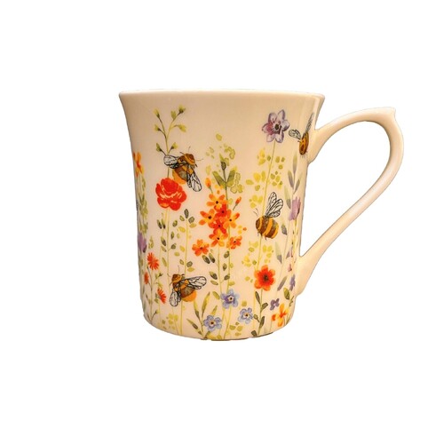 Queens 2AT Hidden World Bee Watch 200ml Royale Fine Bone China Mug