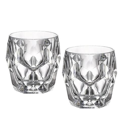 Bohemia Crystal Lunar 2 Piece Set 270ml Double Old Fashioned (DOF) Tumblers