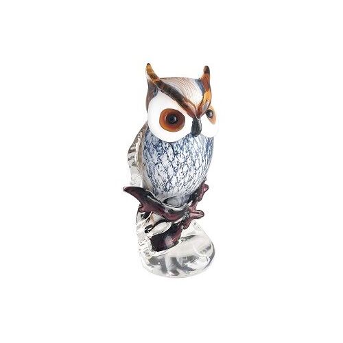 Coloured Glass Great Horned Owl Figurine/Ornament