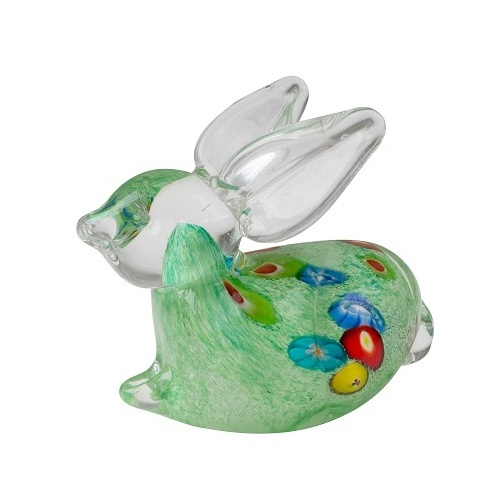 Zibo Art Glass Rabbit Lapin Ornament/Figurine