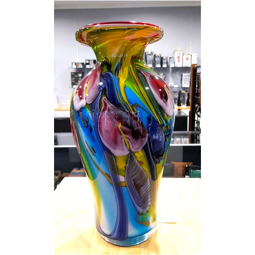 Zibo Art Glass Anthurium Vase