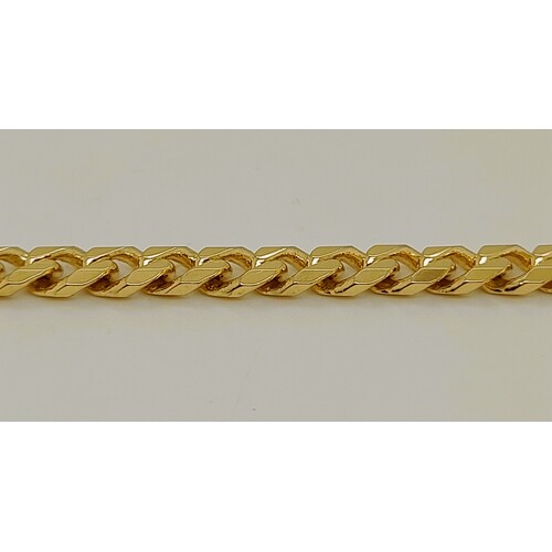 9 Carat Yellow Gold Diamond Cut Curb Link Bracelet