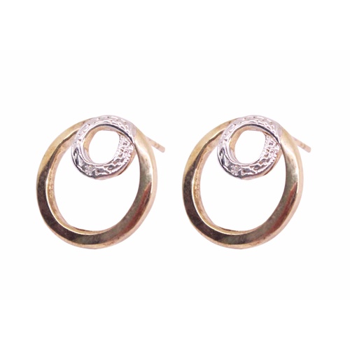 9 Carat Yellow Gold Diamond Earrings