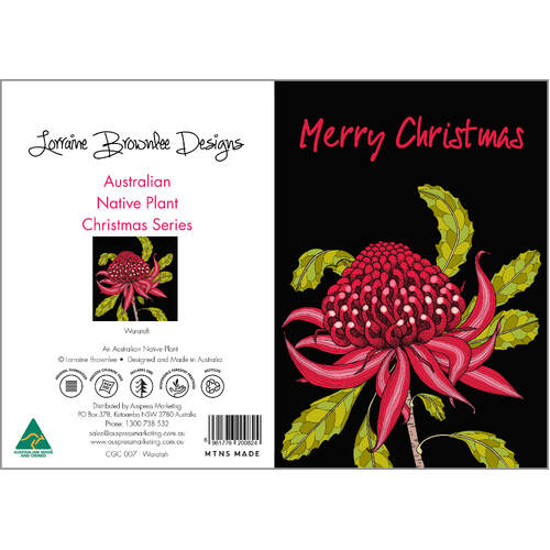 Waratah (Telopea) Christmas Card