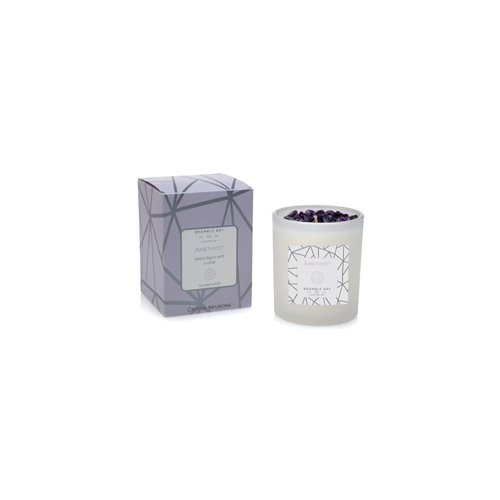 Crystal Infusions Amethyst Soy Candle (Vanilla & Lavender)