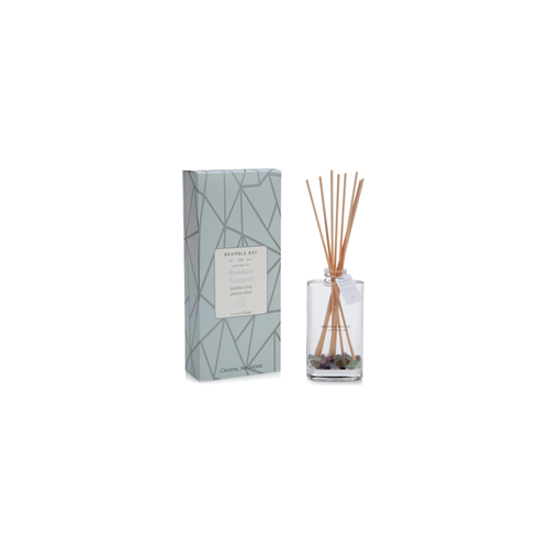 Crystal Infusions Rainbow Flourite Reed Diffuser (Grapefruit, Coconut & Lime)
