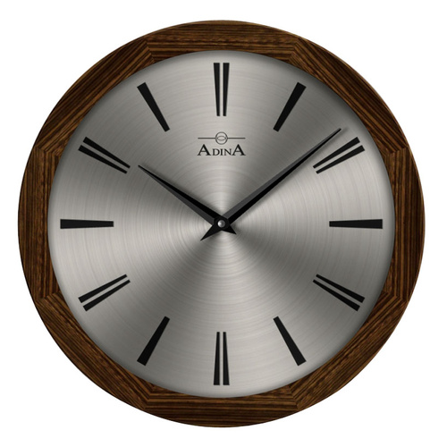 41.8cm Timber Wall Clock with Metal Dial CL25-A9602