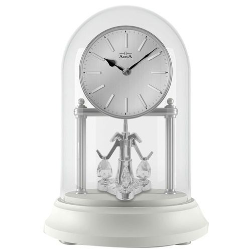 Glass Domed Silver Table/Mantle Clock CL25-J9583