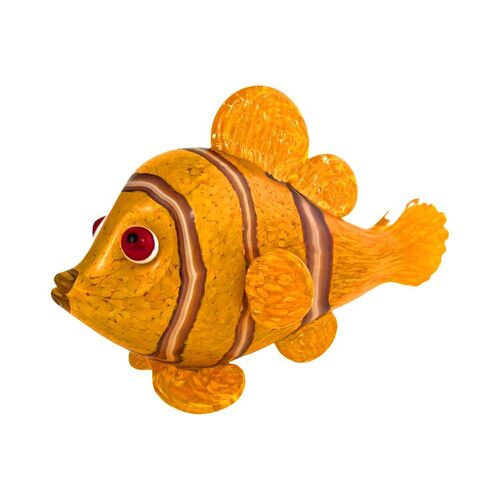 Coloured Glass Clown Fish Figurine/Ornament