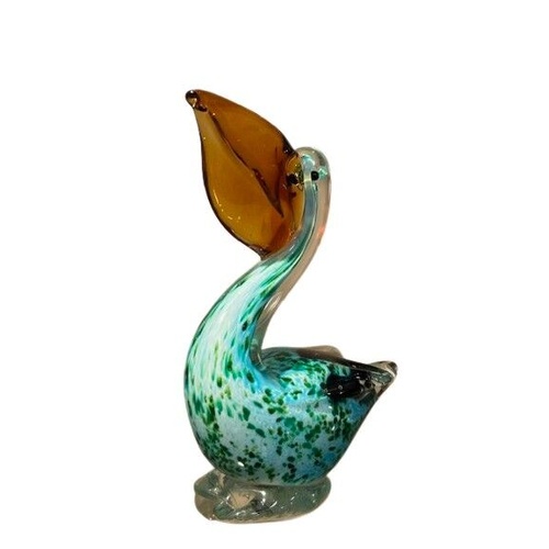Zibo Art Glass Pelican Mariner Figurine/Ornament