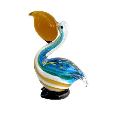 Coloured Glass Pelican Perci Ornament