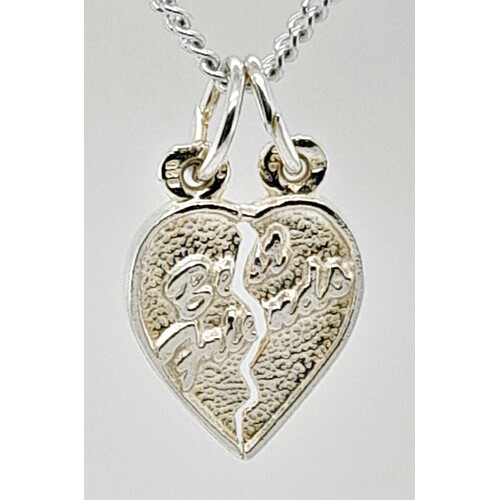 Sterling Silver 'Best Friends' Break Pendant CLEARANCE