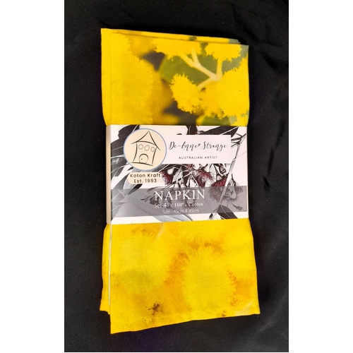De-Anne Strange Set of 4 Golden Wattle Cotton Napkins