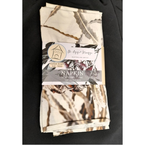 De-Anne Strange Set of 4 Banksia Cotton Napkins