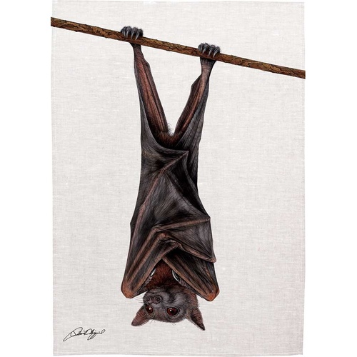 David Higgins 'Flying Fox' Cotton Tea Towel