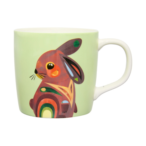 Pete Cromer Barn Friends Porcelain 375ml Green Bunny Mug