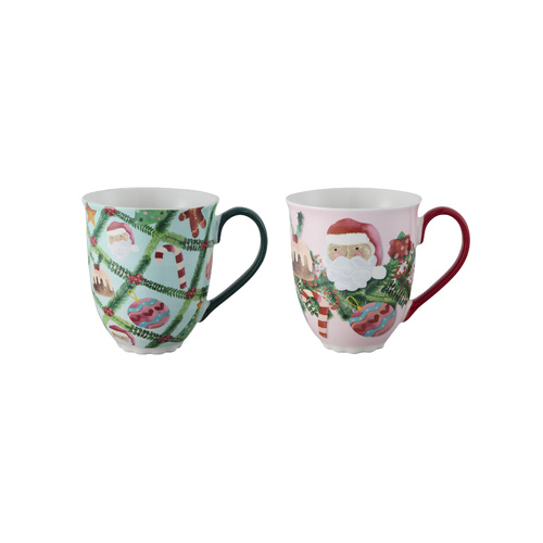Maxwell & Williams Set of 2 Tis The Season 400ml Mugs