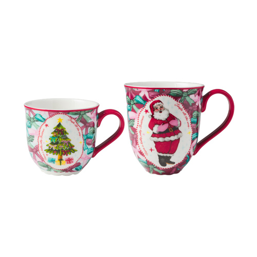 Maxwell & Williams Fa La La Santa & Me Mug Set