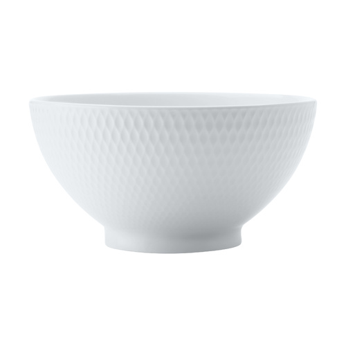 White Basics Diamonds 12.5cm Porcelain Rice Bowl