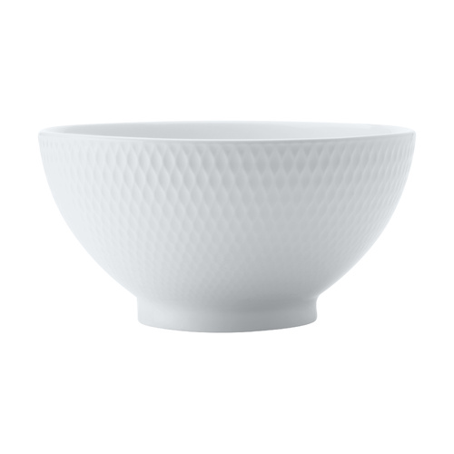 White Basics Diamonds 15cm Porcelain Rice Bowl