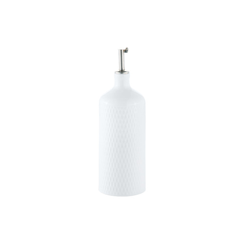White Basics Diamonds 500ml Oil Bottle with Stainless Steel Pourer