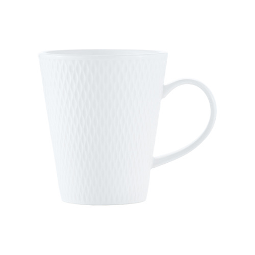 White Basics Diamonds 350ml Conical Mug