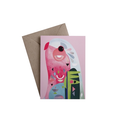 Pete Cromer Parrot Greeting Card Designed & Made in Australia