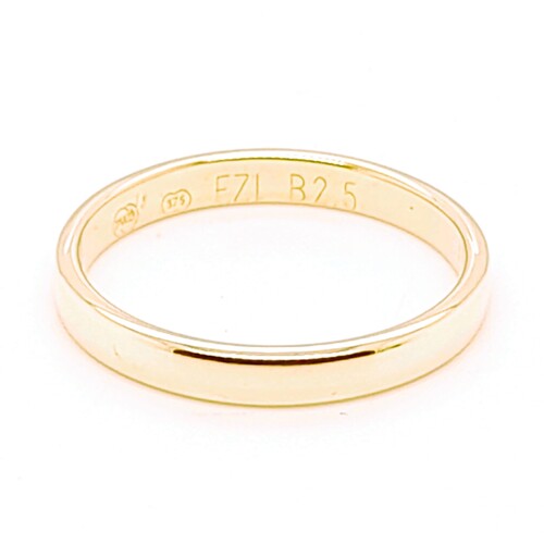 9 Carat Yellow Gold Half Round Barrel Ring AUS Size K½