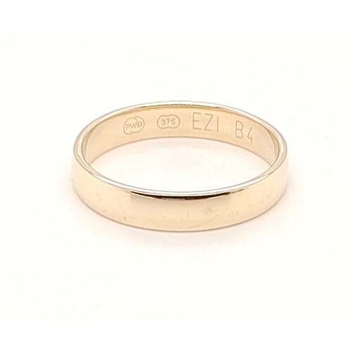 9 Carat Yellow Gold Half Round Barrel Ring AUS Size S