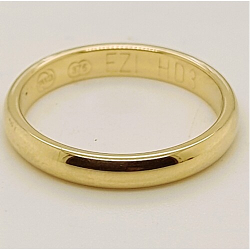 9 Carat Yellow Gold High Dome Ring AUS Size M